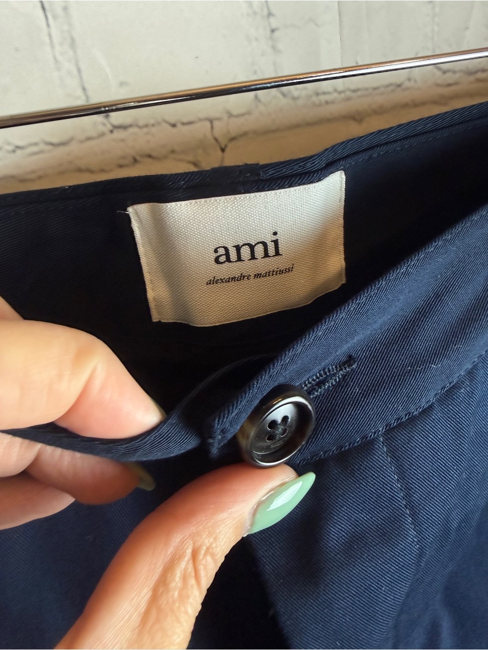 Ami Paris Alexandre Mattiussi Straight-leg Trousers In Blue Large - Picture 5 of 14